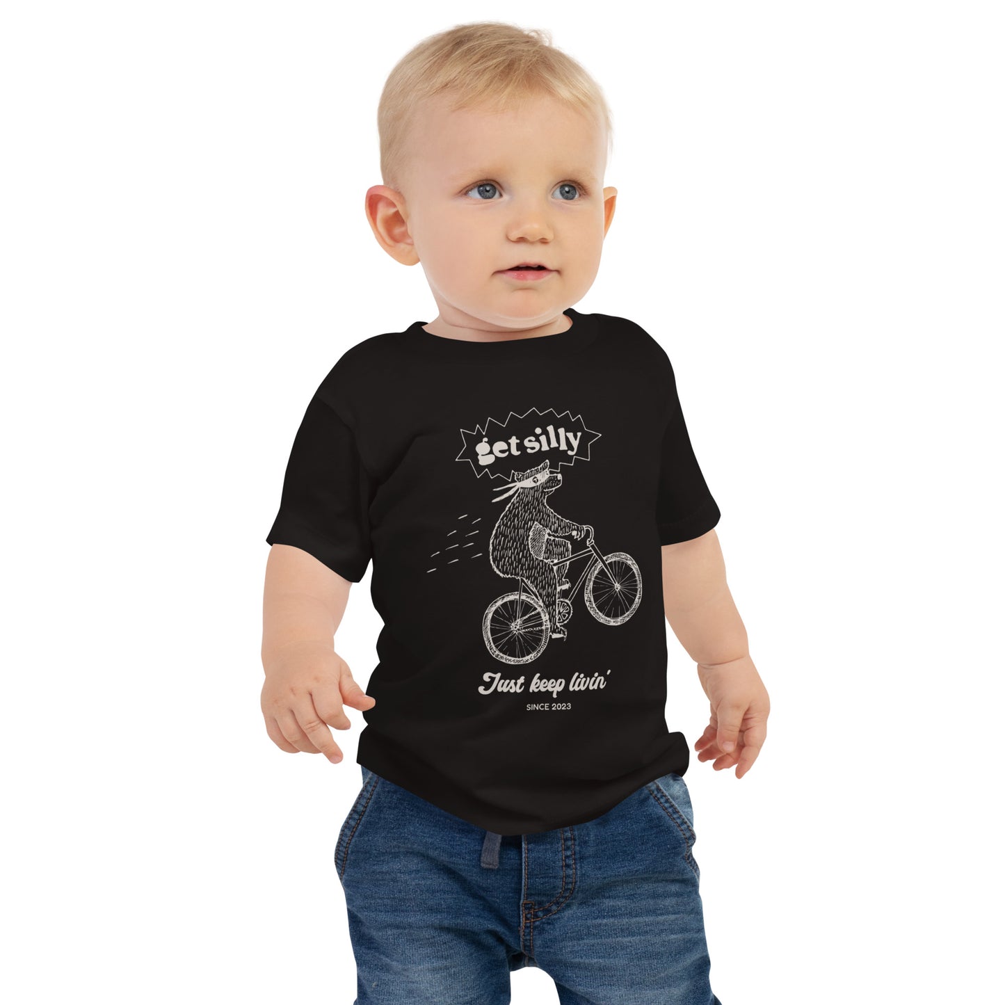 Get Silly Baby Black Tee