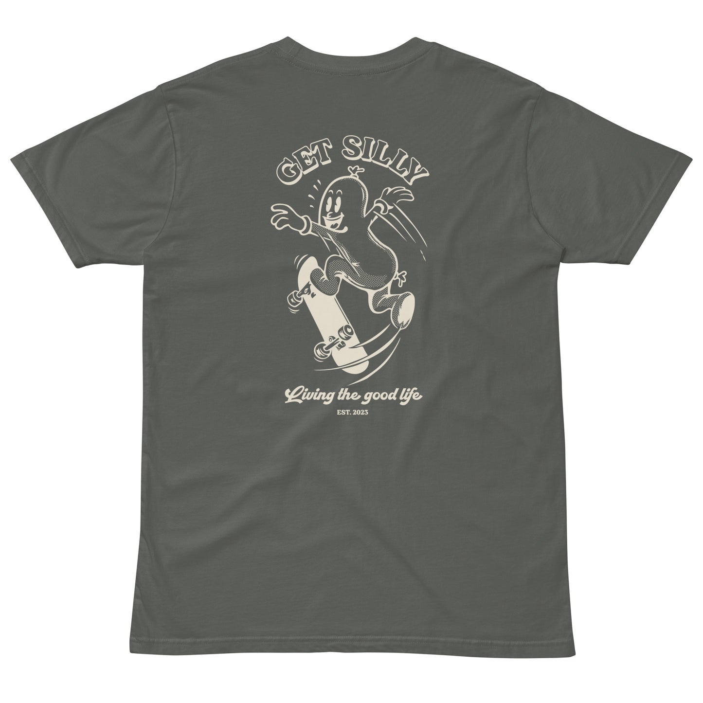Silly Sausage Unisex Tee Charcoal